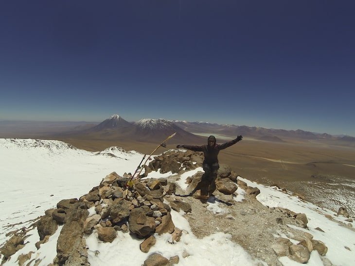 deserto do atacama cume do vulcão cerro toco